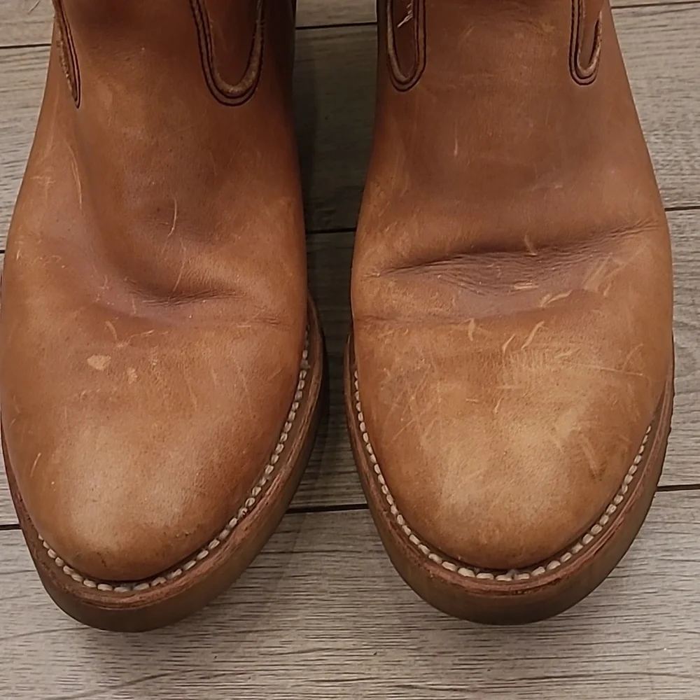 WOLVERINE Tan Brown Good Year Oil Chemigum Leather Western Boots Sz 11 B VTG‎